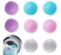 8 Pcs Tumble Dryer Balls, Silicone Laundry Balls Reusable Dryer Balls Non-Melt New Softer Material Washing Balls for Home Clothes Cleaning