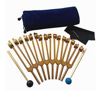 8 Pcs Tuning Fork Kit, 7 Chakra+1 Soul Purpose, 126.22 Hz, 136.1 Hz，141.27 Hz，172.06 Hz，194.18 Hz，210.42 Hz，221.23Hz，272.2Hz, With Hammer And Bag