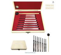 8 Pcs Tuning Fork Medical, Tuning Fork Set for Healing Chakra, Tuning Fork Set, Wood Box for Sound Therapy, Yoga, Meditation, 256 Hz, 288 Hz, 320 Hz, 341.3 Hz, 384 Hz, 426.6 Hz, 480 Hz, 512 Hz