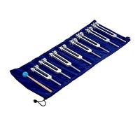 8 Pcs Tuning Fork Set, Gift For Buddhists Yoga Teacher Sound Healer, With Silicone Hammer Cleaning Cloth And Bag