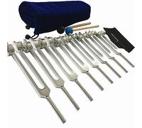 8 Pcs Tuning Fork Set, With Silicone Hammer Cleaning Cloth And Bag, Gift For Buddhists Yoga Teacher Sound Healer