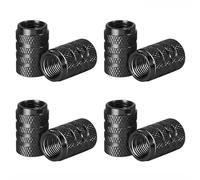 8 Pcs Tyre Valve Caps, Black Stem Dust Caps,Car Tire Valve Stem Caps,Universal Aluminum Tire Valve Cap Valve Covers Replacement for Cars,Bike, Motorcycles, Black
