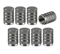 8 pcs Tyre Valve Caps for Dacia Duster 2 (II) HM I 2018-2024 Dust Caps,Aluminium Alloy Tyre Valve Cap for Cars,SUVs,Bicycles,Motorcycles,Trucks | Corrosion Resistant,Grey