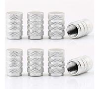 8 pcs Tyre Valve Caps for Dacia Duster 2 (II) HM I 2018-2024 Dust Caps,Aluminium Alloy Tyre Valve Cap for Cars,SUVs,Bicycles,Motorcycles,Trucks | Corrosion Resistant,Silver