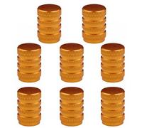 8 Pcs Tyre Valve Caps, Stem Dust Caps,Car Tire Valve Stem Caps,Universal Aluminum Tire Valve Cap Valve Covers Replacement for Cars,Bike, Motorcycles, Gold