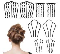 8 Pcs U-Shape Hair Side Combs, Metal Hair Clip, French Hair Pin Vintage Hair Stick for Updos Vintage Teeth Hair Accessories for Women Girls Hair Styling Tool (Mix)