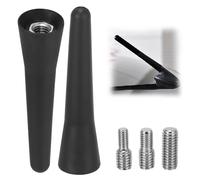 8 Pcs Universal Car Aerial Antenna Replacement - Black AM/FM Radio Roof Mast for Hatchbacks, SUV, Trucks - Screw in Type