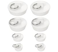 8 Pcs Universal Sink Plug Kitchen Sink Plug Replacement, Rubber Bath Plugs UK, Bathroom Plugs for Bathroom Kitchen Sink Bathtub Plugsset(for 1-1/8 To 2 in)