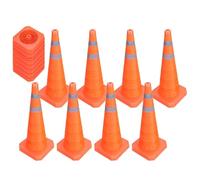 8-pcs Versatyle Heavy Duty Agility Training Cones Collapsible Traffic Safety Cone Multi Purpose Pop-Up Cone Parking Cone for Sports and Kids Coaching,Field Marker Cones(Size:60x28x28cm,Color:8A)