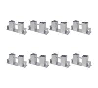 (8 pcs) vidaXL 4/8/12x Firewood Stacking Aids Steel Silver Firewood Storage Holder