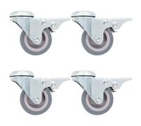 vidaXL 8 Pcs Bolt Hole Swivel Casters 50 Mm