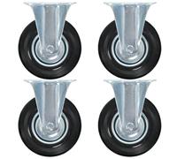 (8 pcs) vidaXL Fixed Casters Trolley Moving Wheels Furniture Caster Trolley Caster