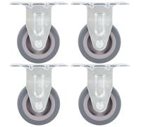 (8 pcs) vidaXL Fixed Casters Trolley Moving Wheels Furniture Caster Trolley Caster