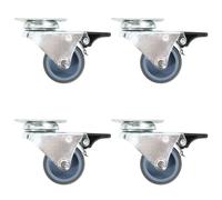 (8 pcs) vidaXL Twin-wheel Swivel Caster with Double Brakes Wheel Caster Trolley Caster