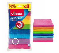 8 PCS Vileda Microfibre Cloth Cloths Microactive Soft Washable Reusable 8 Colour