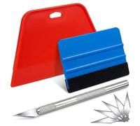 8 Pcs Vinyl Wrap Tools & Wallpaper Kit, Professional Squeegee, Wallpaper Scraper & Paste Brush Set, Peel and Stick Smoothing Tools for Home Wall Decoration Installation Car Wrapping and Contact Paper