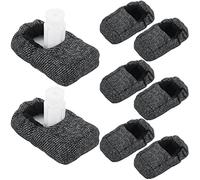 8 Pcs Walker Ski Glide Covers Heavy Duty Universal Removable Padded Caps Safety Stability Walker Rollator Ski Glides Pads Walker Floor Padding for Senior Rollator Glider Accessories Indoor Outdoor Use