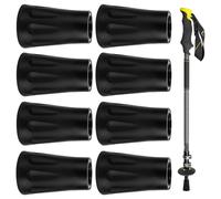 8 PCS Walking Stick Rubber Ends, Walking Stick Ferrules, Ferrules for Walking Sticks, Crutches Rubber Ends, Walking Pole Rubber Tips Suitable for Trekking Poles and Walking Sticks(12mm)