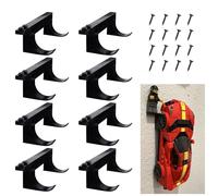 8 Pcs Wall Mount Fit for Any Lego Speed Champions Sets, Wall Bracket for Lego Speed of Champions Brick Cars with a Base for The Pilot/Figure, Display Collectible Cars by Wheels on Wall, Black