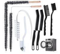 8 Pcs Washing Machine Cleaner Brush Kit, Crevice Cleaning Brush, Laundry Washing Machine Cleaner, Radiator Cleaning Brush for Deep Clean Laundry, Sink, Toilet Window