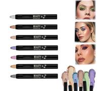 8 Pcs Waterproof Glitter Eyeshadow Stick, 2025 Newest Waterproof Glitter Eyeshadow Stick, Glitter Eyeshadow Stick Shimmer Glitter Pearl Cream Eyeshadow Stick (B Set(8pcs))