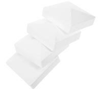 8 Pcs White Fence Post Caps Pyramid Tops Mailbox Decking Covers Vinyl Cap Round Toppers Docks Garden Supplies Fencing for Fence Post