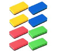 8 PCS Whiteboard Eraser Magnetic, Magnetic Dry Erase Eraser with Thick Felt Pad, 4 Colors for Home, Office and Classrooms