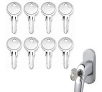 8 Pcs Window Keys, Universal Window Key, Rust-Resistant Metal,Sturdy Anti-Snap Design,Upvc Handles Lock Keys,Replacement Spare Suitable for Yale Securistyle Windows Handle Locks & Restrictors