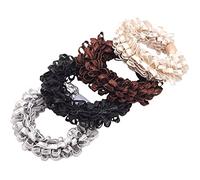 8 Pcs Women High Elasticity Corn Flower Hair Circle Scrunchie Hair Rope - Rubber Band Lace Hair Band Hair Ring Hair Tie