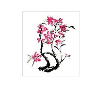 8 pcs Women'S Waterproof Durable Simulation Temporary Tattoo Pink Flower Girl Collarbone Ancient Style Cherry Blossom Temporary Tattoo