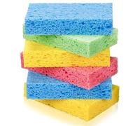 8 Pcs Wood Pulp Cleaning Sponge Set - Eco-friendly Scratch-resistant Dishwashing Sponges, Multi-coloured Absorbent Kitchen Sponges Suitable for Tableware, Countertops & Bathrooms