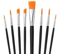 8 Pcs Wooden Face Paint Brushes Set, Aesthetic Halloween Makeup Brushes, Art & Body Painting Brush for Cosplay Makeup, Professional Facepaint Brush Kit for Acrylic Painting Oil Gouache Watercolor