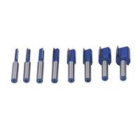 8 Pcs Woodworking Slotting Milling Cutter, Double Edged Straight Shank Milling Cutter, PTFE Coated Industrial Slotting Cutter with 8mm Round Shank for MDF, Plywood, Solid Wood and