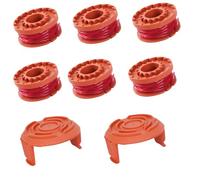 8 PCS Worx Strimmer Spool Replacement for WG151/WG163E Series/WA0004-0.065" (1.65mm) Autofeed Nylon Line, Lawn Trimmer Spool Line Replacement Accessories(6 Spools, 2 Caps)