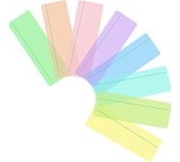 8 Pcs Yellow Guided Reading Strips, Overlays for Dyslexia, Reading Ruler Colored Highlight Bookmark Transparent PET Overlay Sheet Reduce Visual Stress, Teacher Classroom Teaching Supplies for Students