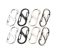 8 Pcs Zipper Locks with Carabiner Clip, Black Silver Gold Anti Theft Travel Locks, Small Theft Deterrent Bag for Luggage Backpacks Traveling Bags and Handbags