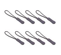8 Pcs Zipper Pull Puller Lightweight Rope Tag Fixer Replacement Buckle Suitcase Tent Backpack Accessories Silver Grey