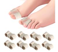 8 PcsToe Separators for Women Men, tToe Spacers for Women and Men, Gel Toe Straighteners, Elastic Breathable Hammer Toe Correctors with 2 Loops, for Curled Crooked Supports