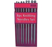 8 Peice Knitting Needle Set Each Needle is aprox 25cm Long Packaging