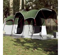 vidaXL Family Tent Tunnel 8-Person Green Waterproof