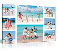 8 Photo Collage Landscape Personalised Canvas Print - Custom Photo Collage Wall Art - Multiple Sizes via “Customise Now” - Custom Printed Gift for Home & Occasions