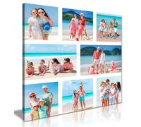 8 Photo Collage Square Personalised Canvas Print - Custom Photo Collage Wall Art - Multiple Sizes via “Customise Now” - Custom Printed Gift for Home & Occasions