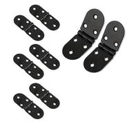8-piece 180-Degree Foldable & Reversible Hinges with Ball Bearings - Metal Surface-Mounted for Wooden Cabin for Folding Furniture