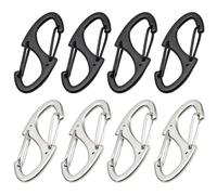 8-Piece Anti-Theft Zipper Clips Set, Dual-Sided Mini Carabiner Locks for Secure Luggage, Backpacks, and Travel Accessories