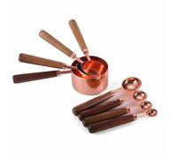 8-piece Baking Measuring Cup Rose Gold Spoon Set for Cooking Baking
