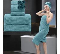 8 Piece Bathroom Towel Set |2 Oversized Large Bath Towels Sheet,2 Hand Towels and 4 Washcloths| 600GSM Ultra Soft Luxury Premium Towel Set Highly Absorbent Quick Dry Hotel Towel Collection,Turquoise