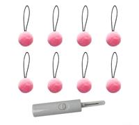 8-Piece Bed Sheet Clip SetAnti-Slip Quilt Holder for Duvet Covers Flat Sheets, Needleless Design with Crochet Hook, AL Flannelette, 2 x 2 cm,(Pink)