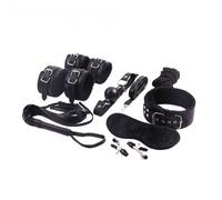 8-Piece Black Comfortable Textured Leather Set with Multiple Combinations to Choose from, Couple Gifts