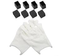 8-Piece Black Plastic Roof Rack End for Car Roof For Bars - Weatherproof, Rust-Resistant, Wind-Noise Reducing Replacement Trim Covers with(3 * 2CM)