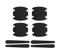 8-Piece Car Door Handle & Cup Protectors for Nissan March 2010-2023 2024 2025, Car Door Handle Scratch Guards -Transparent Paint Protection Film, Door Bowl Anti-Scuff Stickers,A-black